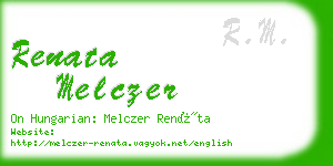 renata melczer business card